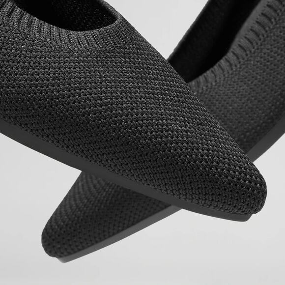 Viviaa 43 Pointed-Toe Ballet Flats Aria 5° black washable shoes sz 11 $129 - Picture 3 of 14